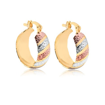 18K Gold Layered Oro Laminado Hoops 21.0518